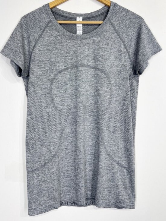 lululemon athletica Tops - Lululemon Swiftly Tech Short Sleeve 2.0 Slate / White